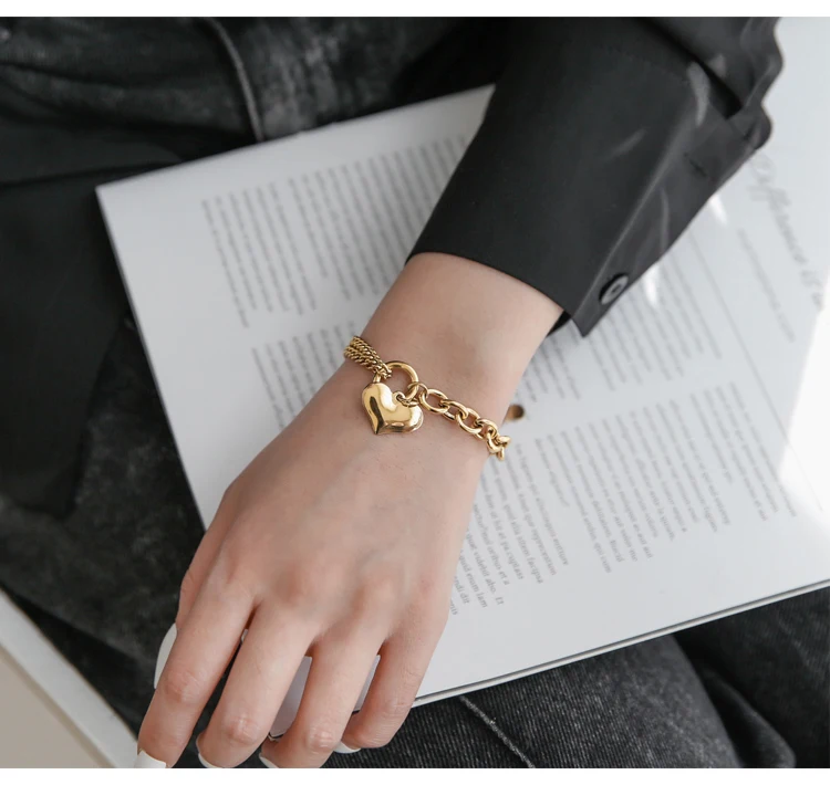 [韓国人気ジュエリー] nff dot heart bracelet-ivory Pearl Dot x Gold Bracelet – Pearlish
