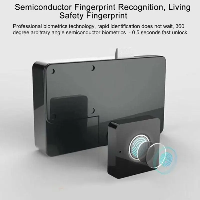 Automatic Abs Intelligent Fingerprint Lock Office Drawer Wardrobe Easy Install Anti Theft Fingerprint Lock Smart Furniture