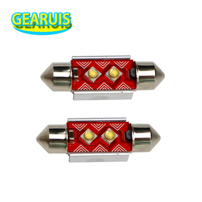 100X Festoon 41mm Dome 6 5050 LED Car Panel Light Lamp Bulb 12V White Blue Red..