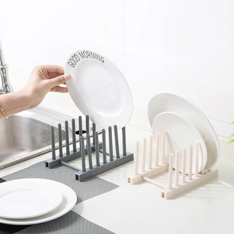 Кухонная тарелка сушилка пластиковая стойка для хранения тарелка поднос чашка капельная сушилка для одежды полка раковина Дисплей Стенд столовые приборы