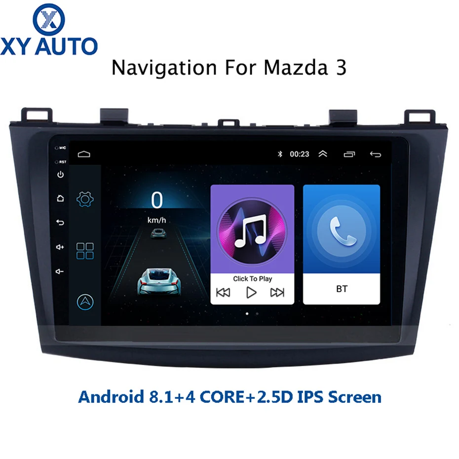 9 дюймов 2.5D IPS Закаленное HD Мульти сенсорный экран Android 8 1 NAVI для mazda 3sport 2011 2018 с