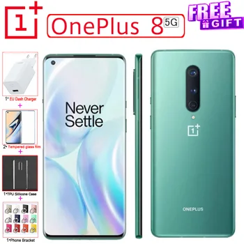 

Global ROM original OnePlus 8 5G mobile phone 6.55" 90Hz 8G RAM 128G ROM Snapdragon 865 48MP+2MP+16MP Camera NFC 30W Smart phone