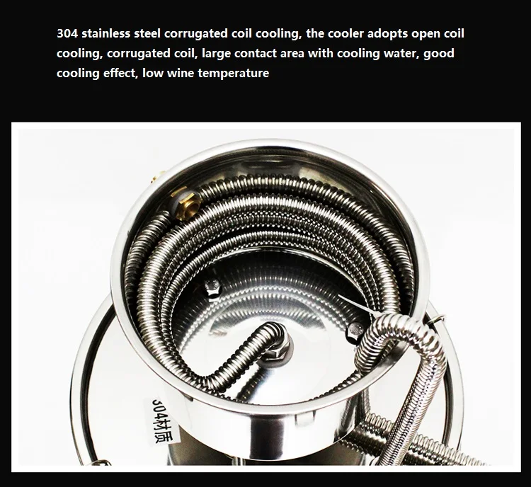 304 Stainless Steel Household 12L Wine Brewing Machine Fermentation Steamed Wine Hydrosol Pure Brew Pot