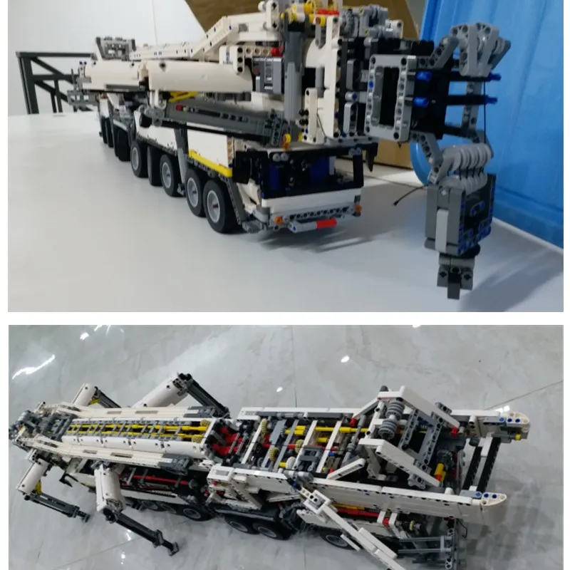 Новый MOC power Mobile Crane Building LTM11200 RC, моторная техника, комплекты, блоки, кирпичи на день рождения, diy игрушка в подарок, C104