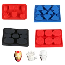 Силиконовый ледяной производитель кубиков Супермен летучая мышь Человек-паук Железный человек лоток для льда Форма для конфет Кухонные гаджеты силиконовый виски со льдом пресс-формы шариков