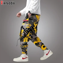 Весенние мужские брюки-карго, тактические уличные брюки, мужские Модные Новые повседневные камуфляжные брюки с несколькими карманами, длинные штаны для бега в стиле хип-хоп