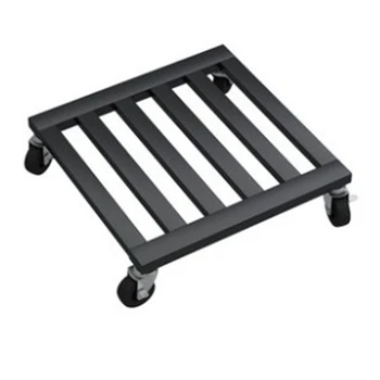 

Heavy Duty Metal Plant Stand with Wheels, Square Iron Plant Caddy on Wheels - Outdoor Flower Pot Rack on Rollers Indoor