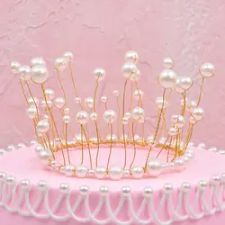 Модное счастливое украшение для именинного торта Принцесса Вечерние королевские короны свадебный торт поставки выпечки украшения для