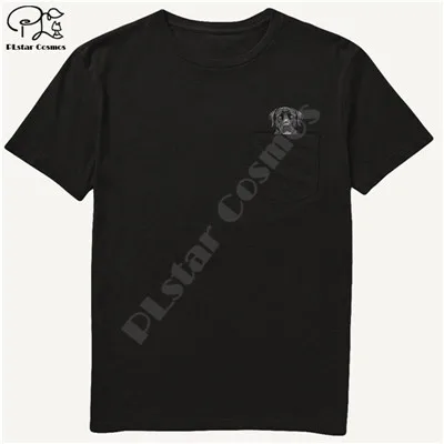 German Shepherd In Pocket T Shirt Dog Lovers Black Cotton Men Made in USA Cartoon t shirt men Unisex New Fashion tshirt style-13 green