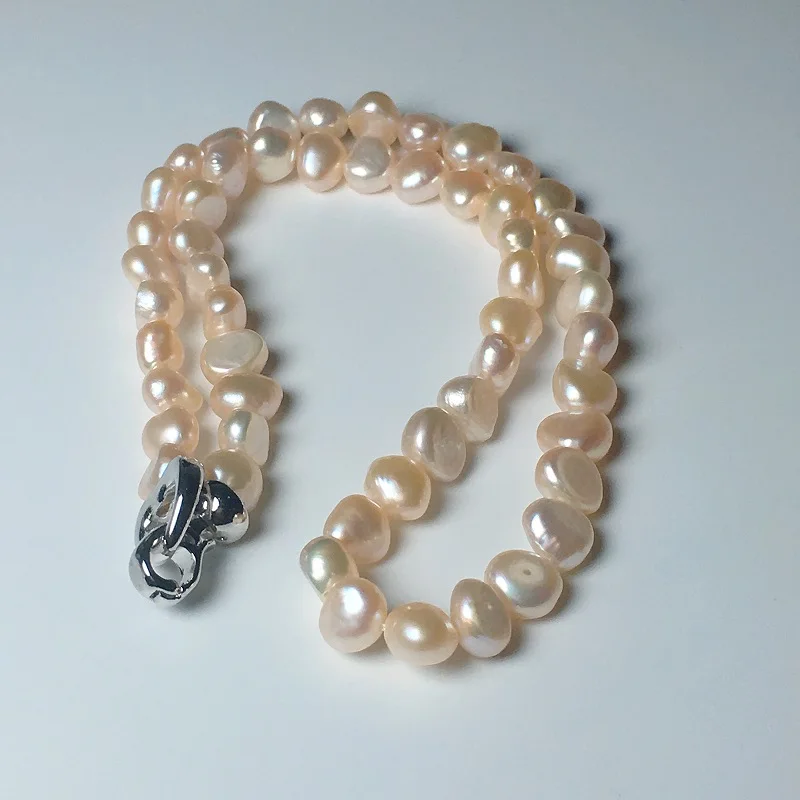 Collana Perle Barocche Naturali Fai Da Te – Lunga 36 Cm, 35 Perle 9-10 Mm