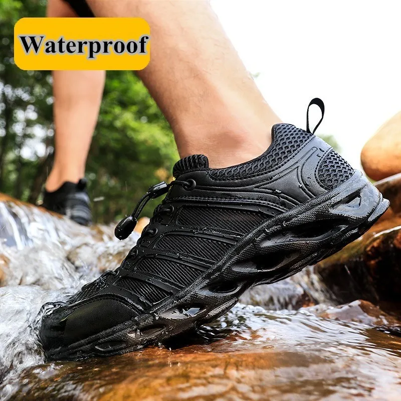 Outdoor Fast Dry Waterproof Wading Shoes Ultra Light Non-slip Water Sports Shoes Summer Hiking Mesh Breathable Fishing Aqua Shoe water shoes aqua shoes