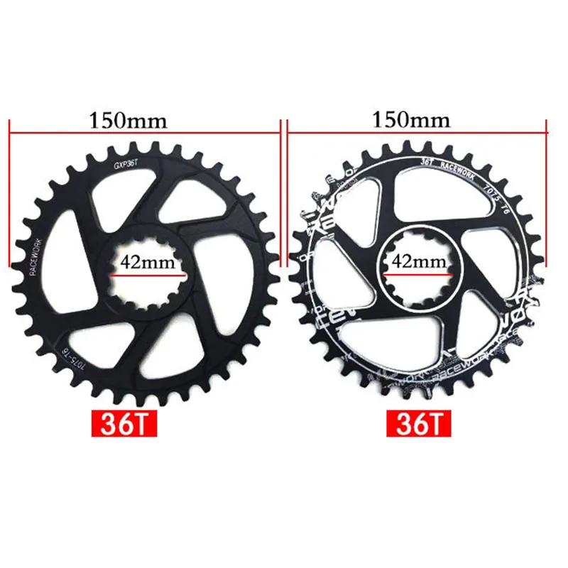 36T 3mm GXP велосипед горный велосипед MTB горный велосипед 32 T/34 T/36 T/38 T заводная головка велосипедная Звездочка для Sram 8/9/10/11S BB30 \ GXP BB оси один диск лоток - Цвет: 36T 3mm
