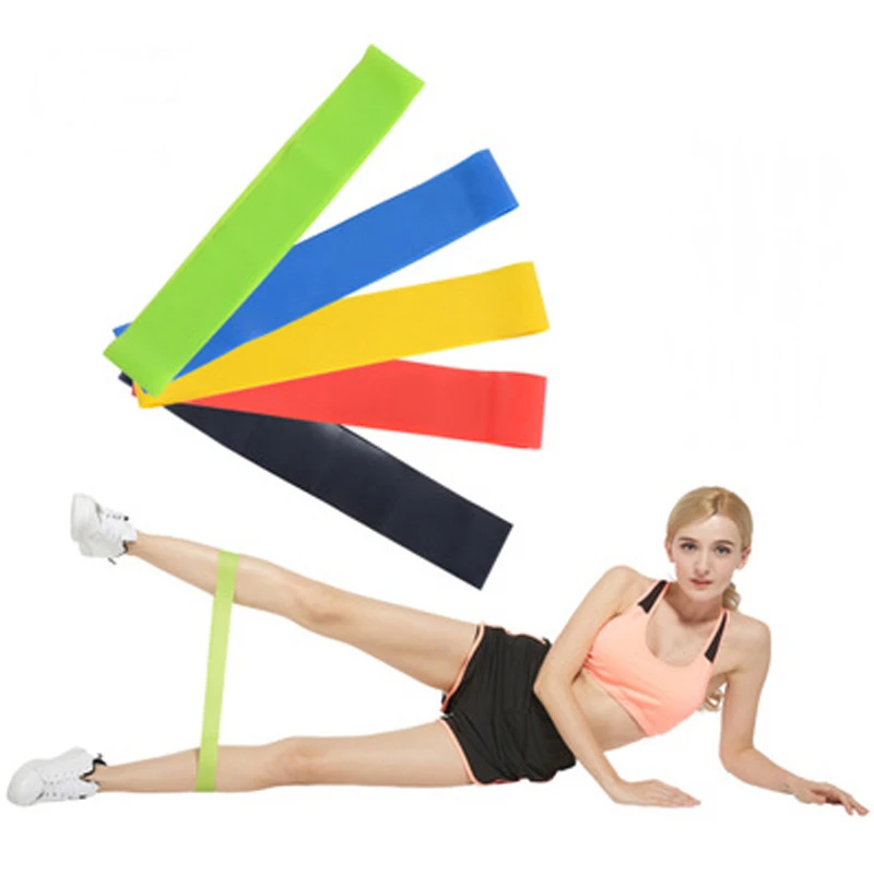 5PCS Yoga Resistance Bands Stretching Rubber Loop Exercise Fitness Equipment Strength Training Body Pilates | Красота и здоровье