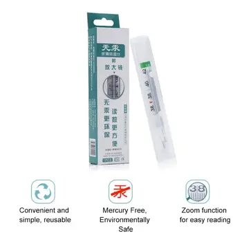 

Glass Thermometer for Adults Baby Armpit Oral Household Thermometer with magnifier