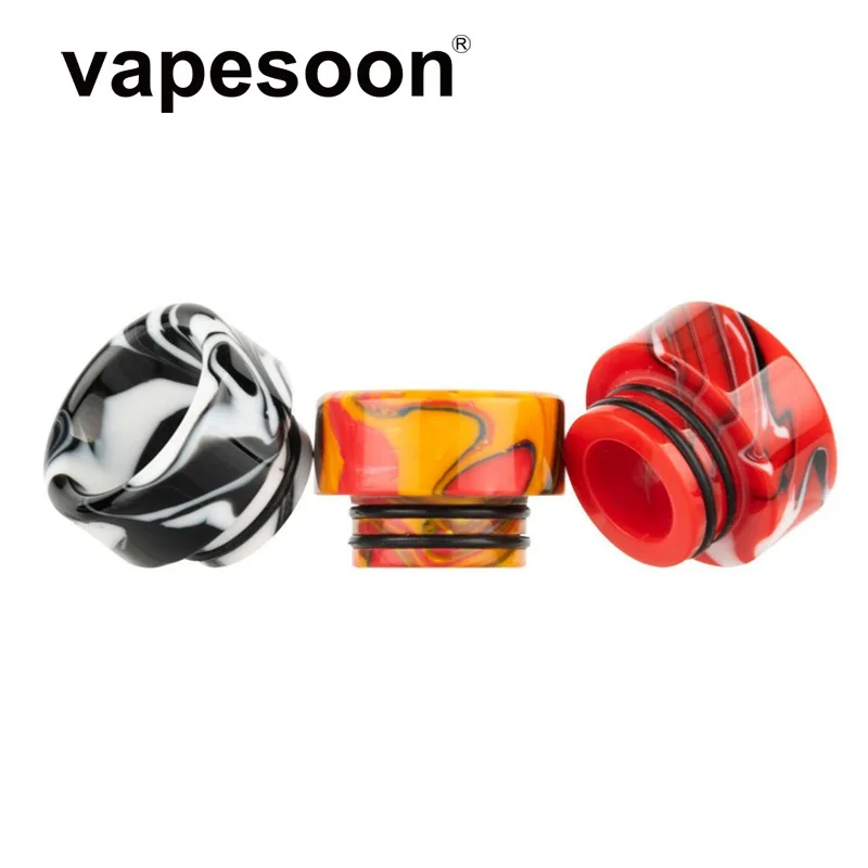 

15pcs Newest colorful resin drip tip 810 for I just 3 TFV88 ammit 25 Creed RTA 810 thread atomizer vaporizer tank