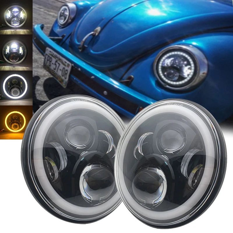 7 "Led Fari Pieno Halo Fari Alogeni Di Profondità Luci Per Mazda Miata Mx5 H6024 90-97 Per Suzuki Samurai Per Jeep Wrangler Jk Tj 97-18