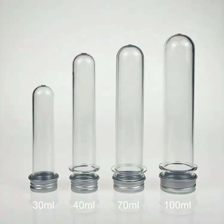 3pcs 30ml 40ml 60ml 80ml 100ml Plastic Clear Test Tubes With Screw Caps Candy Cosmetic Travel Lotion Containers Jars