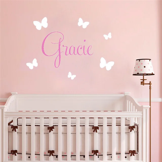 nursery name on wall