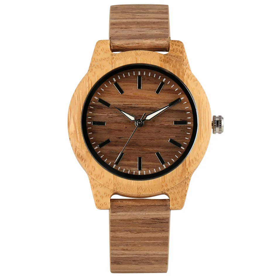 for Lady Парные деревянные часы, креативные аналоговые деревянные часы Corkwood, кварцевые часы для влюбленных, наручные часы из натуральной кожи, ремешок для часов - Цвет: for Lady
