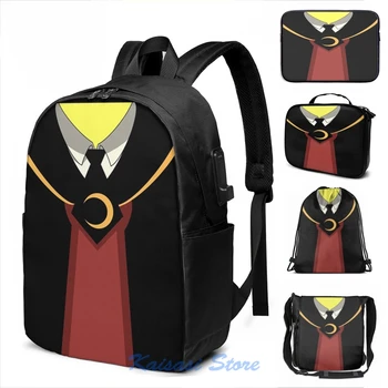

Koro Sensei - Assassination Classroom USB Charge Backpack men School bags Women bag Travel laptop bag