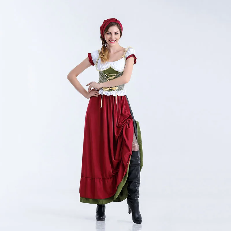 

German Oktoberfest costumes Beer sister costumes Halloween stage costumes Bars overalls
