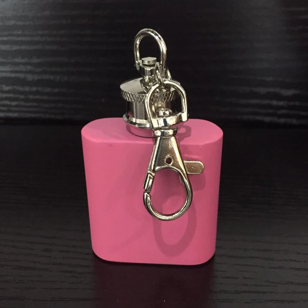 Подарок 1 oz мини из нержавеющей стали Колба Женская Алкогольная колба-розовый