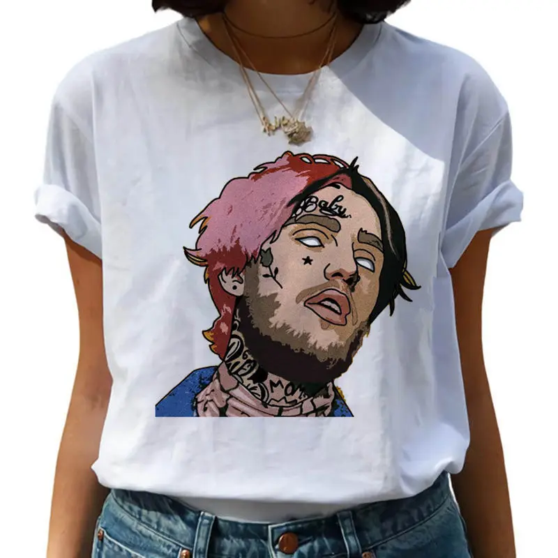 Women T-Shirt Lil Peep Harajuku Hip Hop Cry Baby Ullzang T-shirt 90s Graphic Hell Boy Tshirt Streetwear Top Tees Female