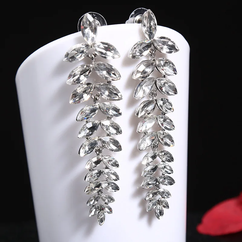 

EYER Crystal Zircons Multi Color Tassel Statement Cubic Zirconia Long Dangling Earrings Fashion Bridal Wedding Party Jewelry