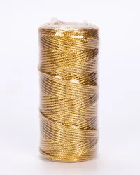 Metallic Gold and Silver Twine - 1.5mm, 100M Roll - Non - Slip String for Crafting and DIY Projects (Golden)