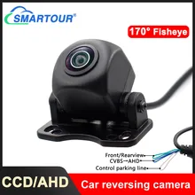 

Smartour Universal HD Fisheye Lens 12V Front Camera 720P CCD AHD Vehicle Rear View Reversing Camera For Android Car DVD Player