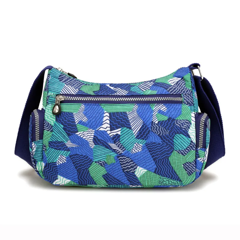 

Fashion Waterproof Nylon WOMEN'S Bag Casual Printed One-Shoulder Oblique Dumpling Bag Mom Commuter Bag