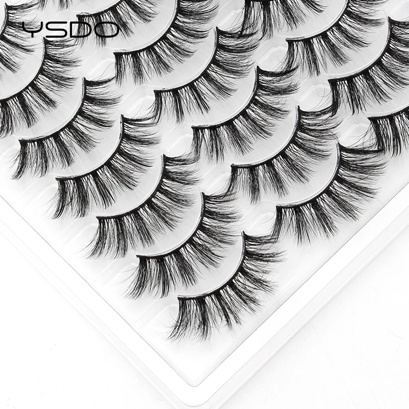 Natural Mink False Eyelashes Dramatic Fluffy 3D Lashes