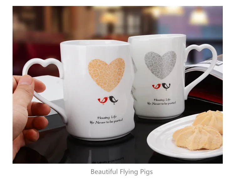 Креативный стиль кофейная чашка 2 шт./компл. парные чашки керамическая чашка поцелуй День Святого Валентина подарок для свадьбы дня рождения тренд моды