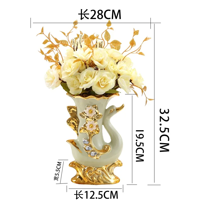 Modern Minimalist Home Living Room Entrance Gold Glass Vase Light Luxury Wind Desktop Flower Container Decorations Ornaments 6