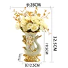 Modern Minimalist Home Living Room Entrance Gold Glass Vase Light Luxury Wind Desktop Flower Container Decorations Ornaments 6