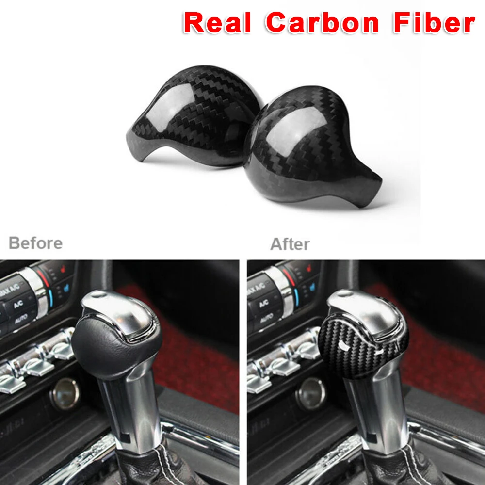 

Black Car Gear Shift Knob Trim Cover Waterproof Trim Frame For Ford Mustang 2015-2019 Interior Parts Decorations