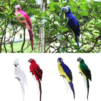 

Beautiful Figurine Ornament Foam Yard Decor Handmade Home Lawn Animal Statues Tree Garden Simulated Bird