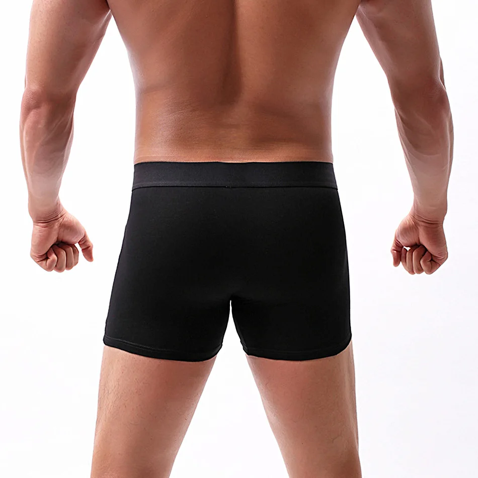 Men's Sports Underpants Large Boxer Pants Lengthen Legs To Prevent Chafing Comfortable And Breathable Long Shorts 3 Pcs/Lot