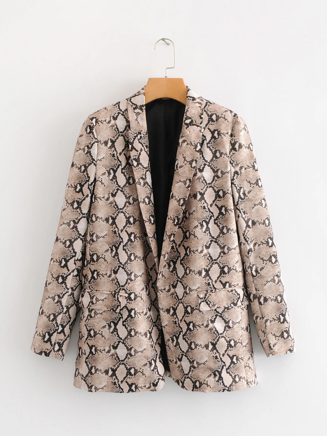 

2018 Western Style Autumn And Winter WOMEN'S Dress New Style Snakeskin Printed No Buckle Suit Female Suit