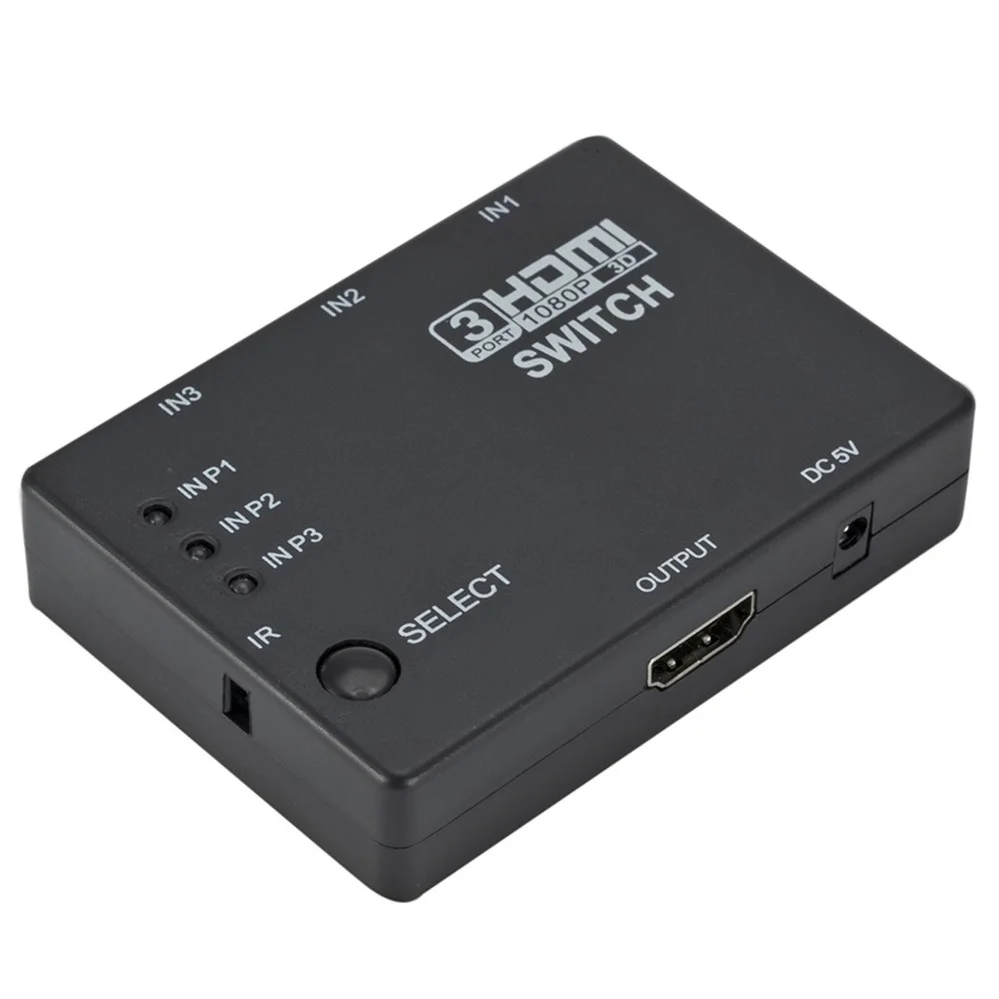 Pzzpss Hdmi Switcher em para Fora Portas Hub Caixa Interruptor Automático 1080p hd 1.4 com Controle Remoto para Hdtv Xbox360 Projetor Dvd - Imagem 3