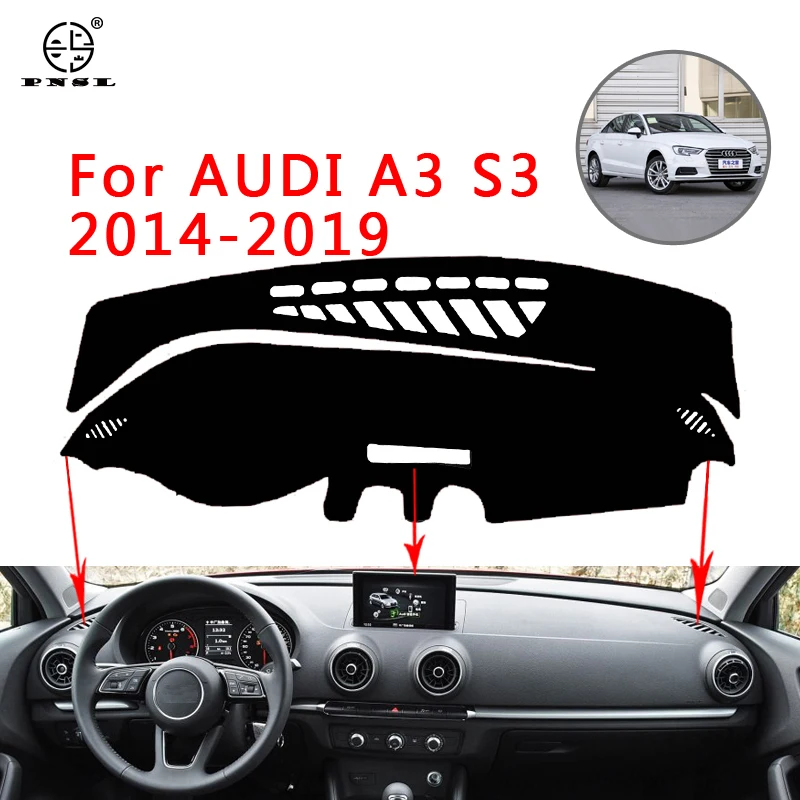 PNSL коврик для приборной панели автомобиля Audi A3 8V 2014 2015 2016 2017 2018 защита от солнца