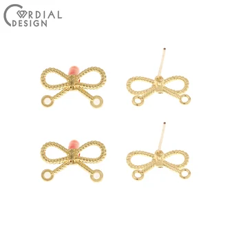 

Cordial Design 100Pcs 9*14MM Jewelry Accessories/Bowknot Shape/Earring Findings/Hand Made/Jewelry Making/DIY Earrings Stud