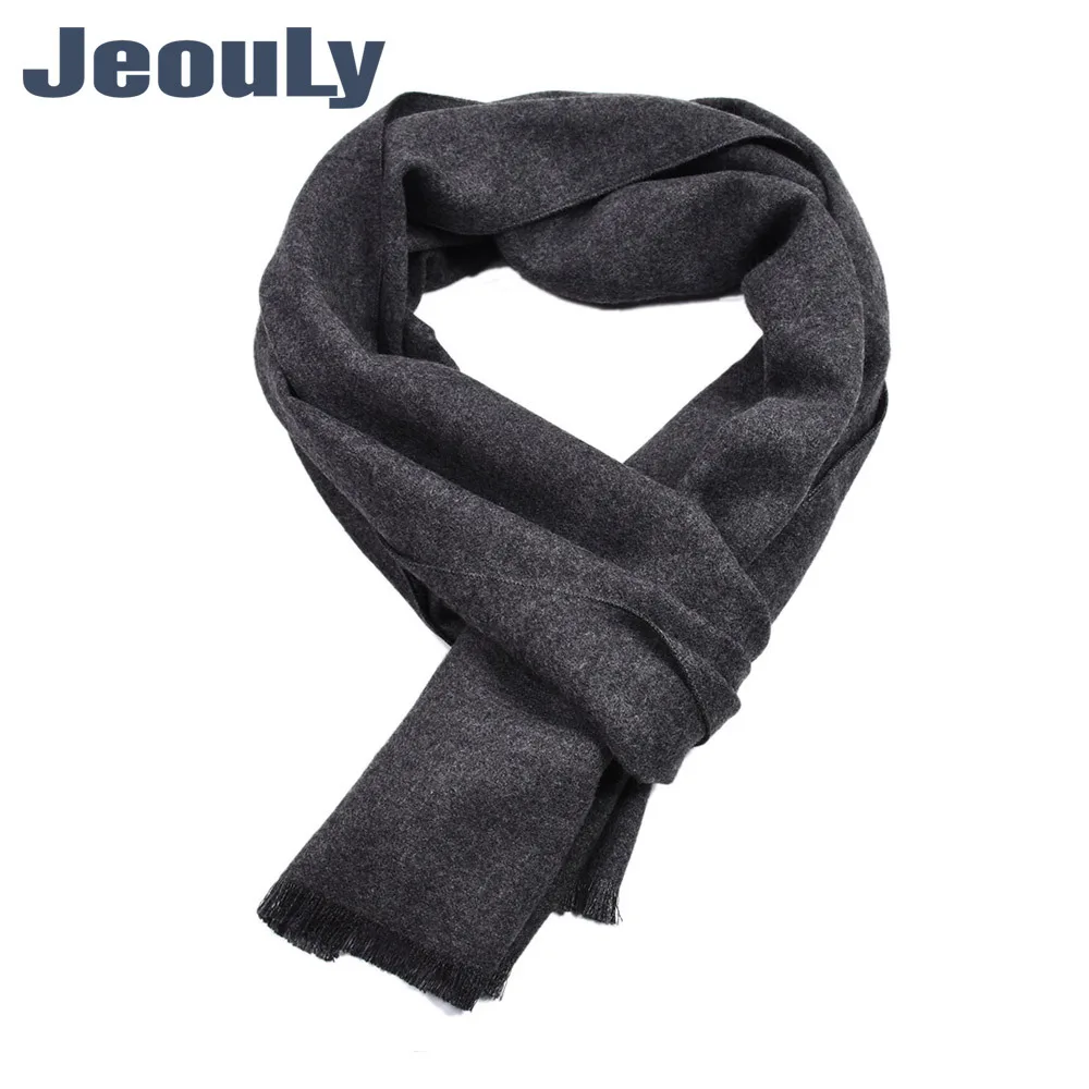 

2018 Autumn And Winter Solid Color Faux Cashmere Red Scarf Men's European And American-Style Men's Monochrome Double-Sided Yarn-