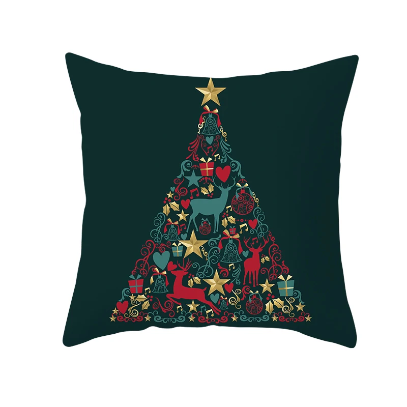 

Merry Christmas Decor Elk Lantern Pillow case Home Decor Soft Microfiber soft Pillow Cover 45x45cm Holiday Gift Cushion Cover