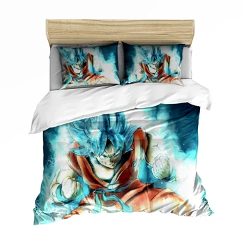 

Japanese Dragon Ball Printed Bedding Set for Youth Home Microfiber Soft Bedding Set 2/3 of 3pcs Pillowcases