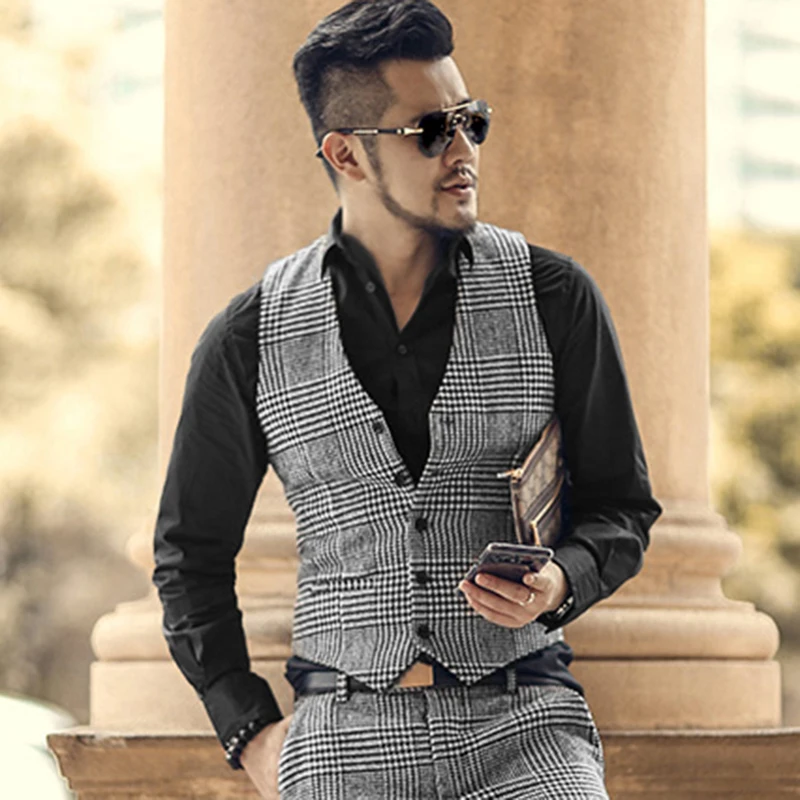 2020 Winter Men's Vest Woolen Casual 
