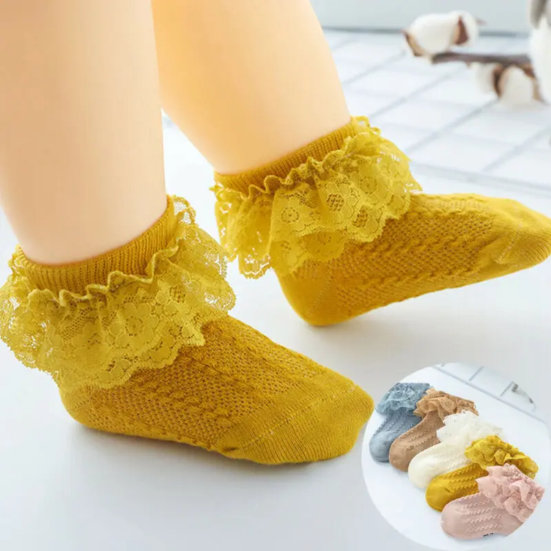 

AA Unisex Newborn Boy Girl Baby Toddler Frilly Warm Ankle Short Party Wedding School Socks