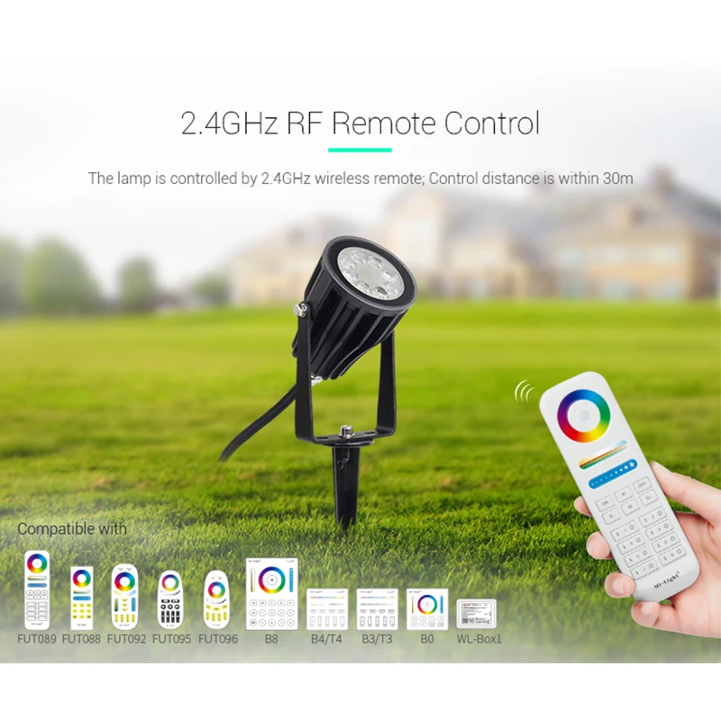 Miboxer 6 Вт RGB + CCT умный светодиодный садовый светильник FUTC04 AC100 ~ 240 В IP66