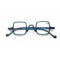 Портативные Ретро квадратные мужские и женские очки для чтения синие леопардовые модные удобные противоутомляющие очки для