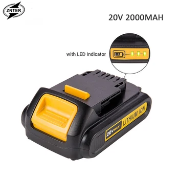 

ZNTER 20V 2.0A 2000mah Rechargeable Li-ion Battery Portable Replacement Battery Backup Battery For Dewalt Electric Power Tool